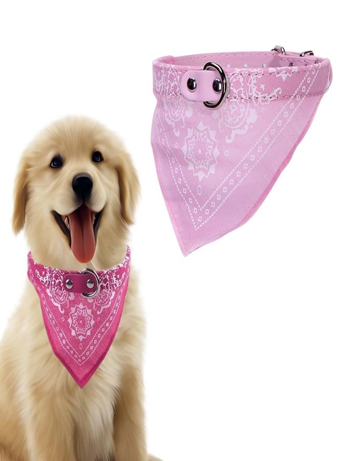 ويستيرن إرا وشاح أنيق للكلاب من العصر الغربي - إكسسوار مريح وقابل للتعديل للحيوانات الأليفة من الكلاب والقطط، بتصميم عصري يشبه الباندانا، مصنوع من قماش ناعم، مثالي للمناسبات الخاصة، قابل للغسل (وردي) - Image 1